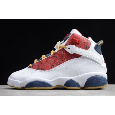 Nike Jordan 6 Rings Beyaz / Kırmızı / Kahverengi Basketbol Ayakkabısı Türkiye - 6OW4WAFQ